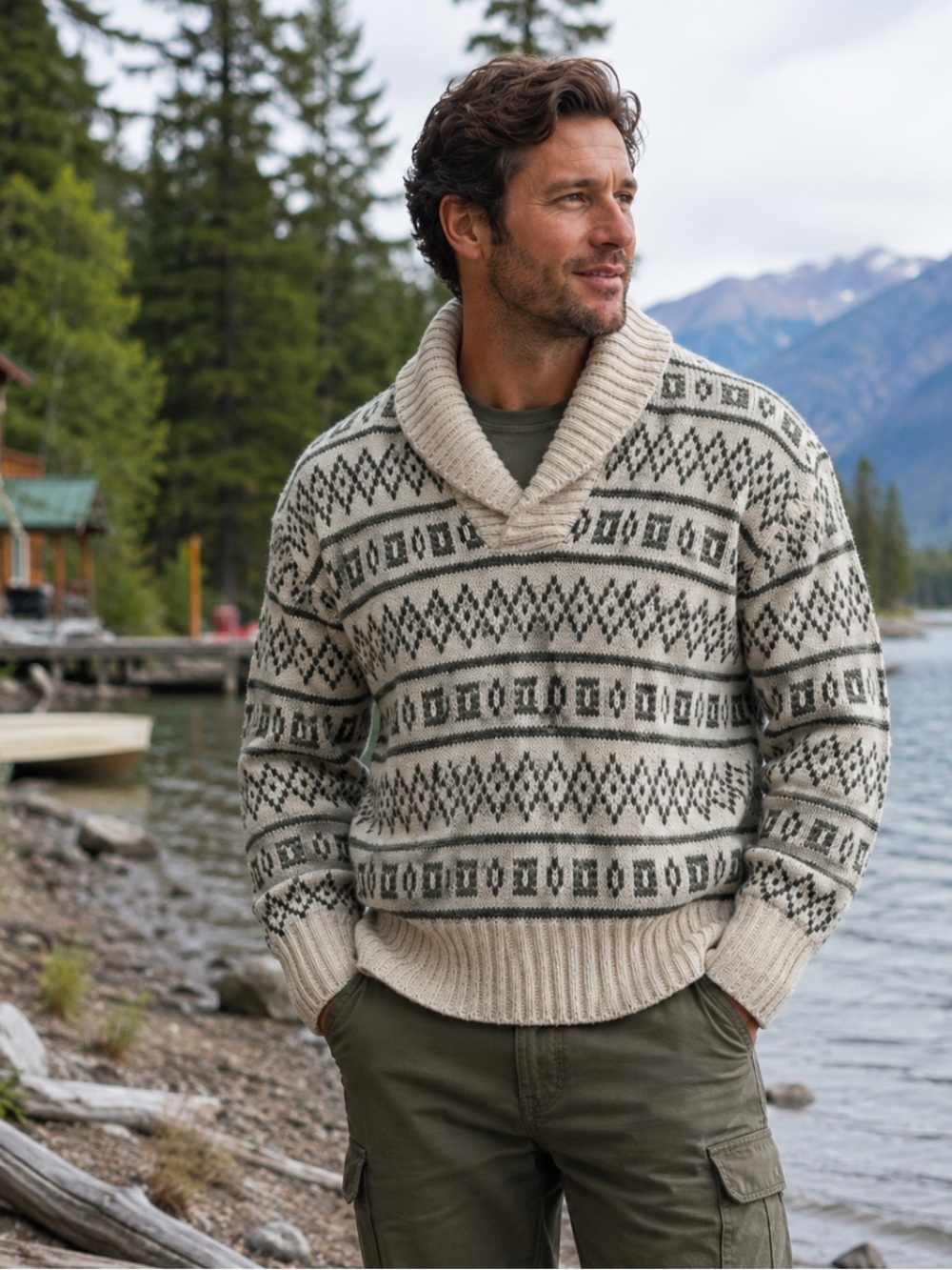 Vintage Tundra  Wool Sweater Fair Isle Nordic